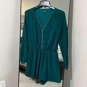 Express: Size Small, Emerald Green Romper